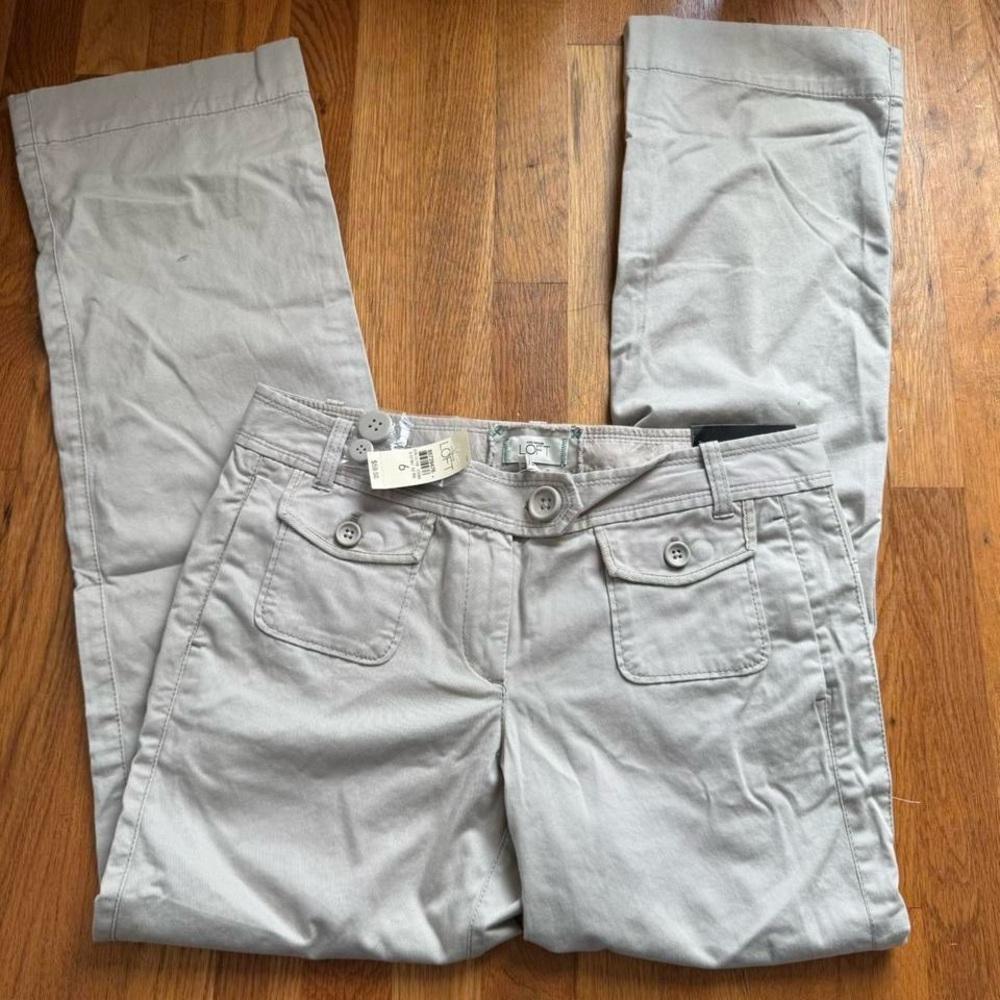 LOFT Women's Light Gray Straight Leg Jeans